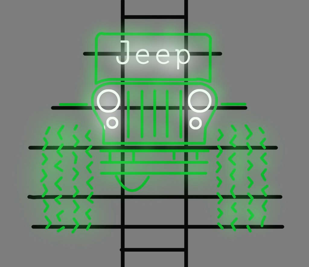 Custom Jeep Auto Car Neon Sign Real Tube Neon Light