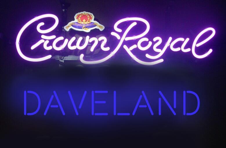 Custom Caveland Crown Royal Neon Sign Tube Neon Light