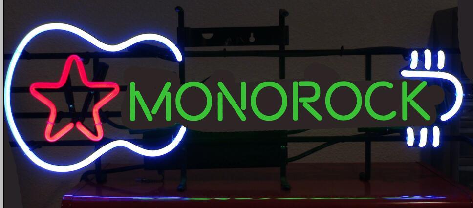 Custom MONOROCK Guitar Neon Sign Real Neon Light
