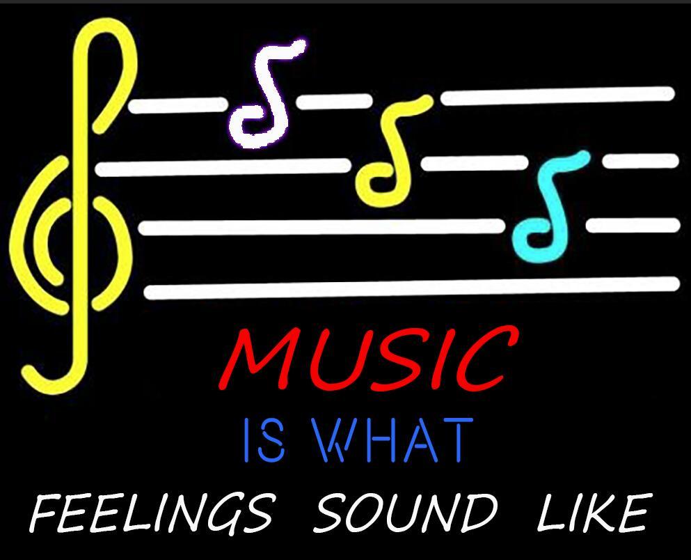 Custom Music Is What Feelings Sound Like Neon Sign Real tubes Neon Light