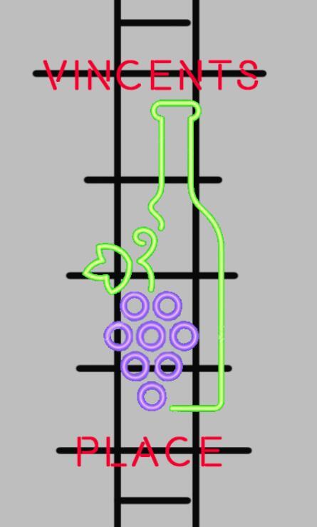 Custom VINCENTS PLACE Neon Sign Real Tube Neon Light