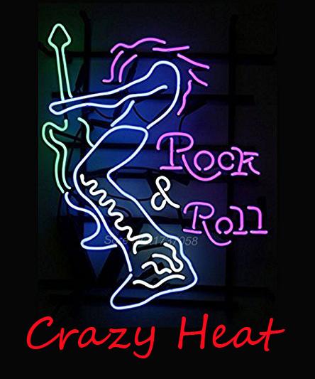 Custom Crazy Heat Rock Roll Neon Sign Real Neon Light