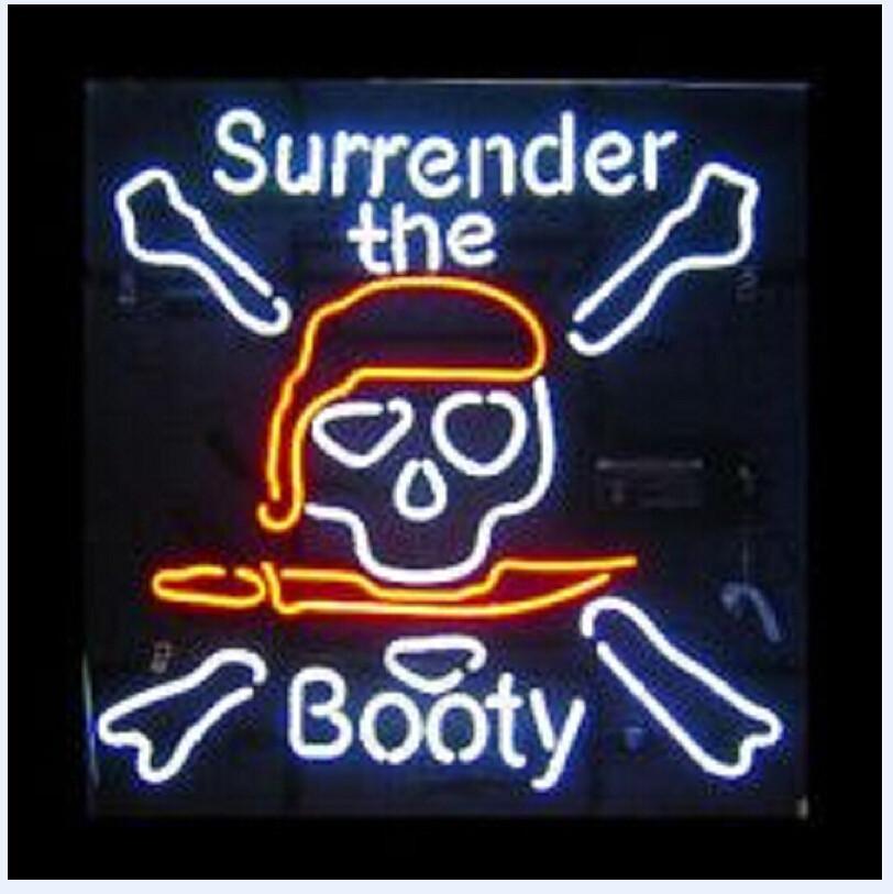 Custom Surrender The Booty Neon Sign