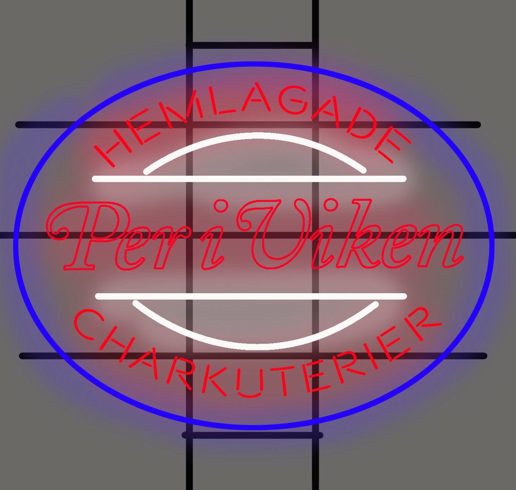 Custom Hemlagade Periviken Charkuterier Neon Sign Real Neon Light