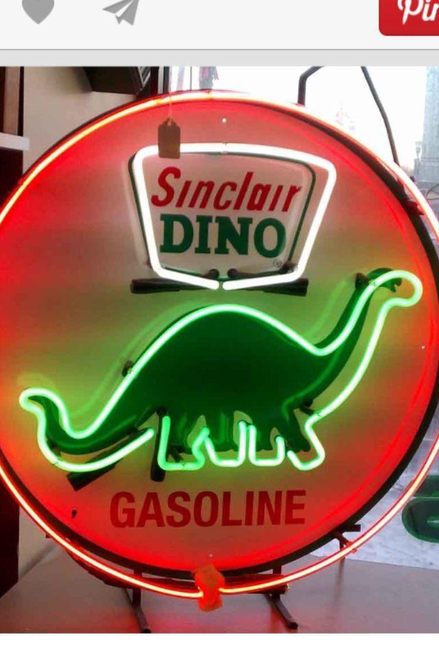 Custom Sinclair dinosaur Gasoline Neon Sign Real Neon Light