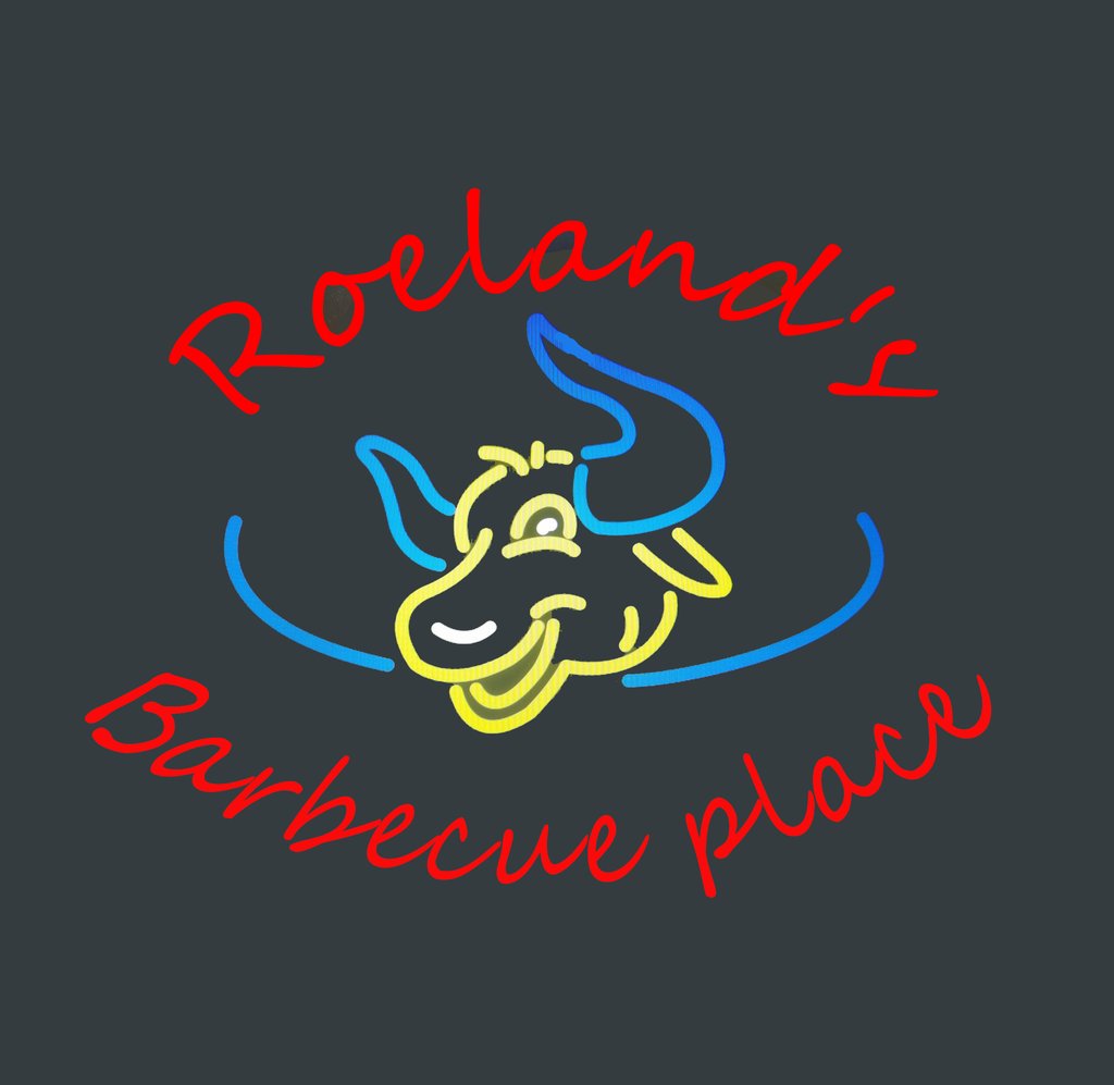 Custom Roeland's BBQ Neon Sign
