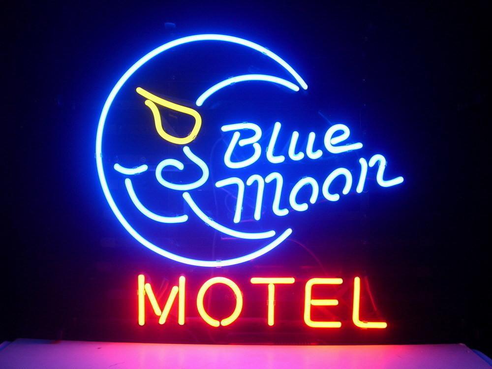 Custom Blue Moon Motel Hotel Neon Sign