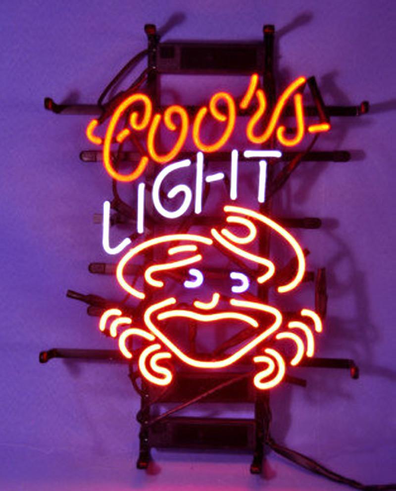 Custom Coors Light Crab Neon Sign