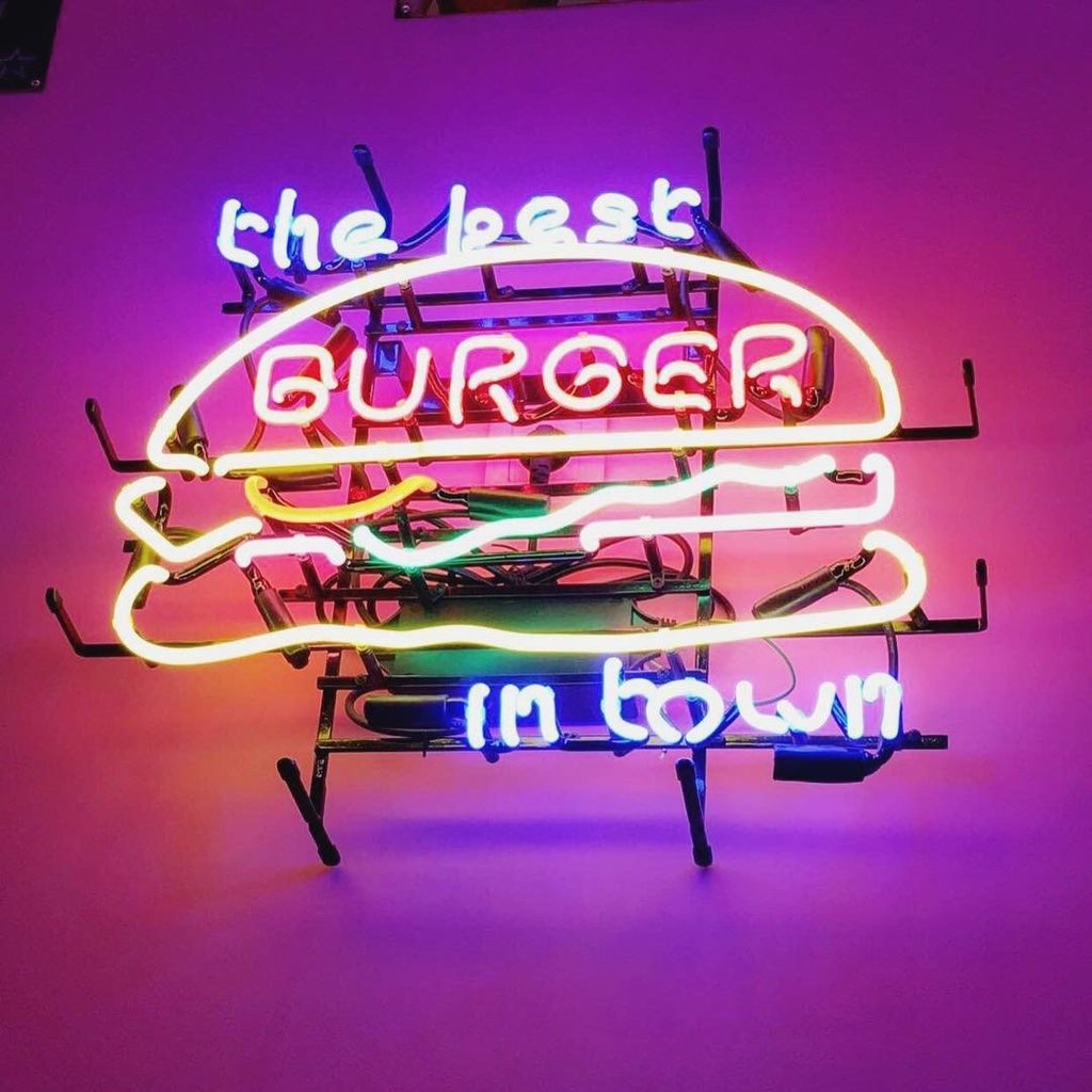 Custom The Best Burger In Bown Neon Sign Real Neon Light