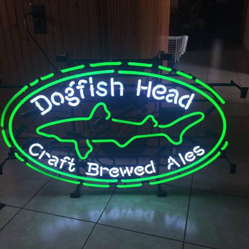 Custom Dogfish Head Craft Brewed Ales Neon Sign Real Neon Light