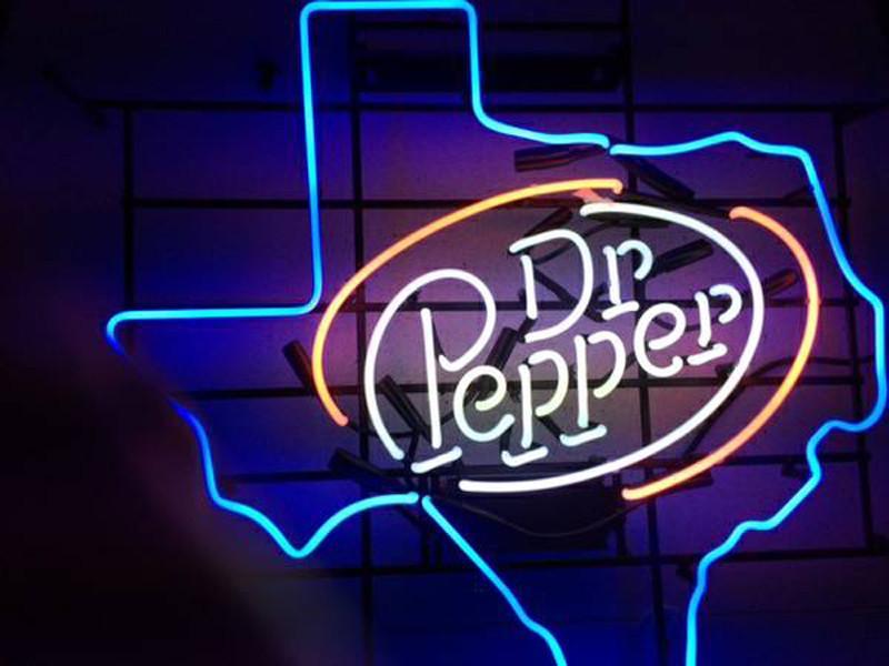 Custom Dr Pepper Texas Neon Sign Real Neon Light