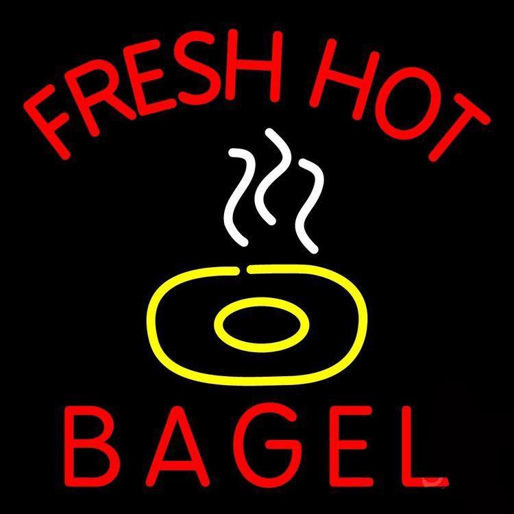 Custom Fresh Hot Bagel Neon Sign Real Neon Light
