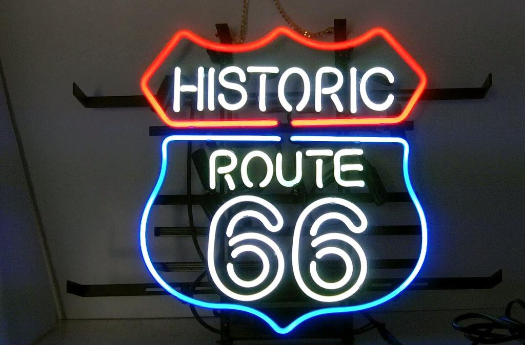 Custom Historic Route 66 Neon Sign