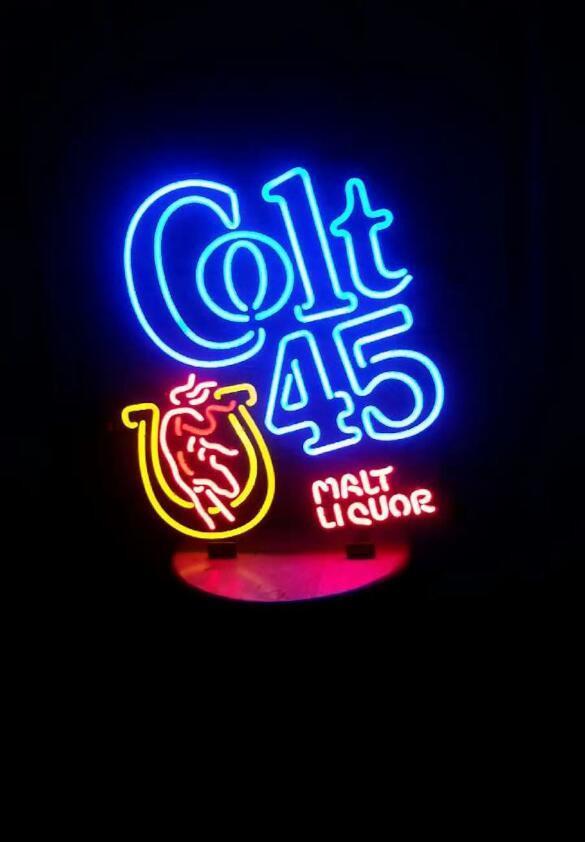 Custom Colt 45 Malt Liquor Neon Sign Real Neon Light