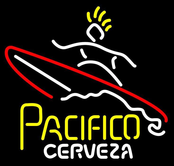 Custom Cerveza Pacifico Surfing Neon Sign Real Neon Light