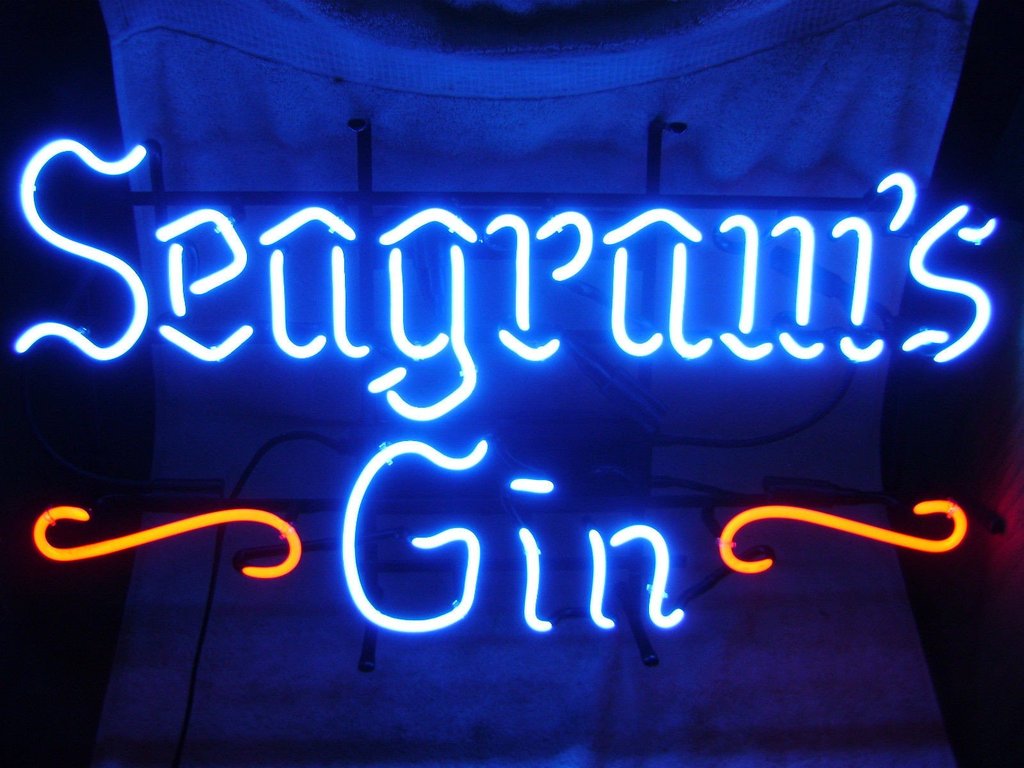Custom Seagrams Gin Neon Sign Real Neon Light