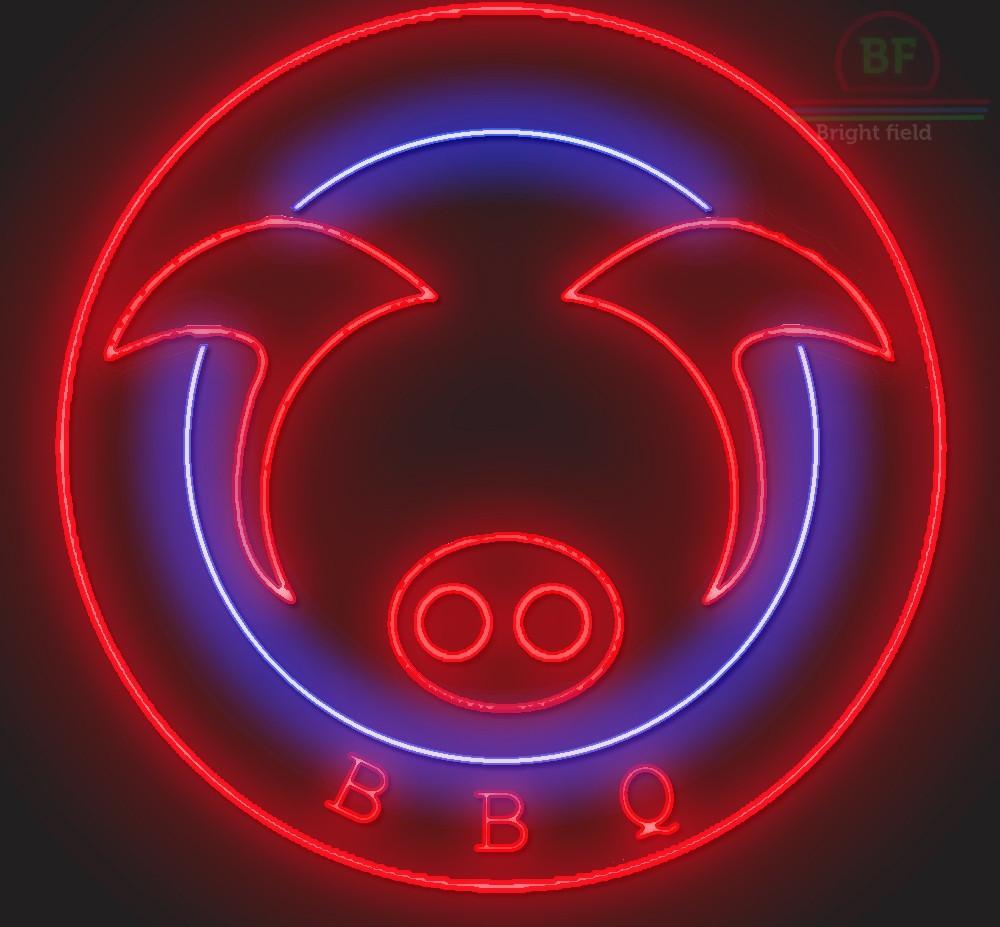 Custom BBQ Pig Neon Sign Real Neon Light