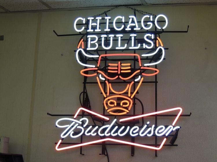 Custom Budweiser Chicago Bulls Neon Sign NBA Teams Neon Light