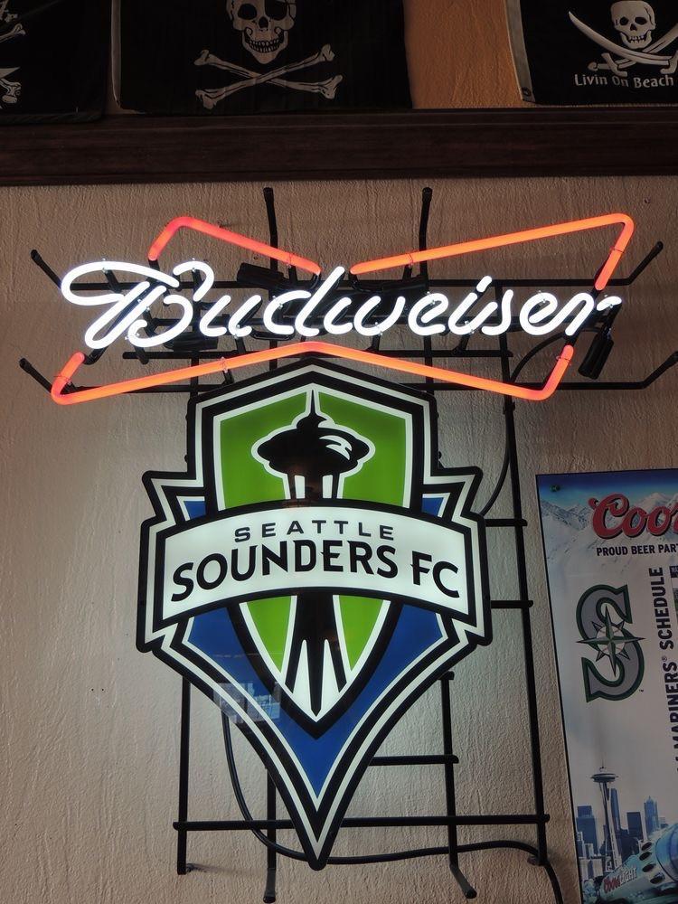 Custom Budweiser Seattle Sounders Neon Sign FC Teams Neon Light