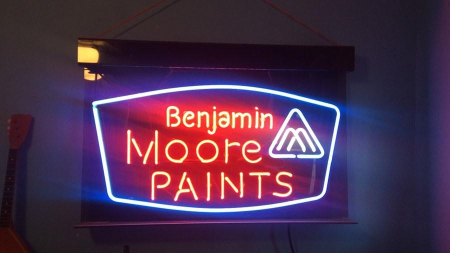 Custom Benjamin Moore Neon Sign Real Neon Light Z1200