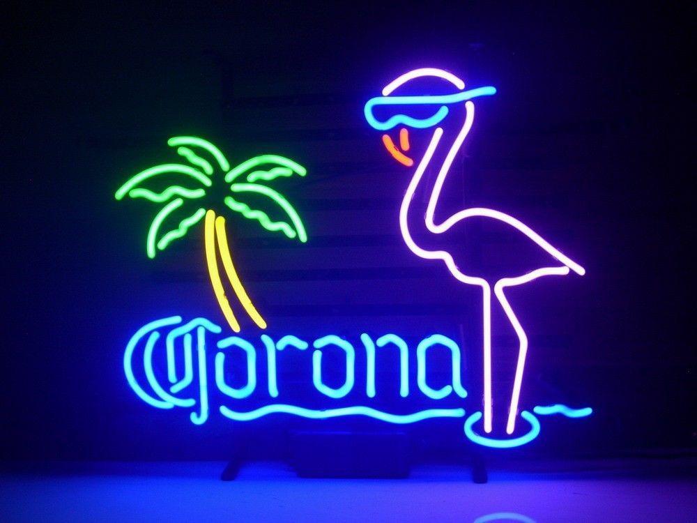 Custom Corona Extra Pink Flamingo Neon Sign