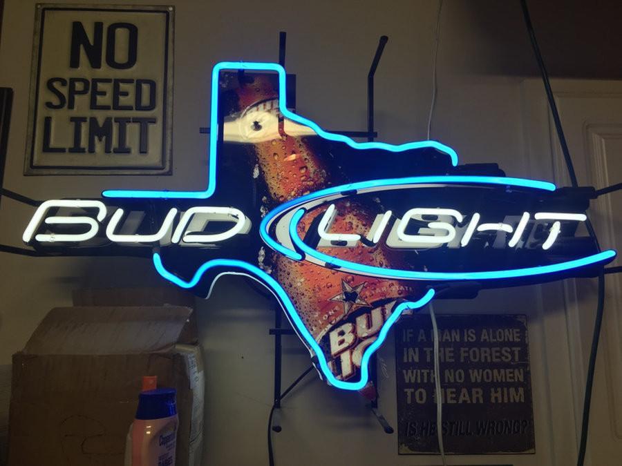 Custom Bud Light Texas Neon Sign Real Neon Light Z1222