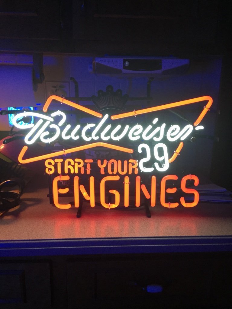 Custom Budweiser Engines Racing Neon Sign Real Neon Light Z1232