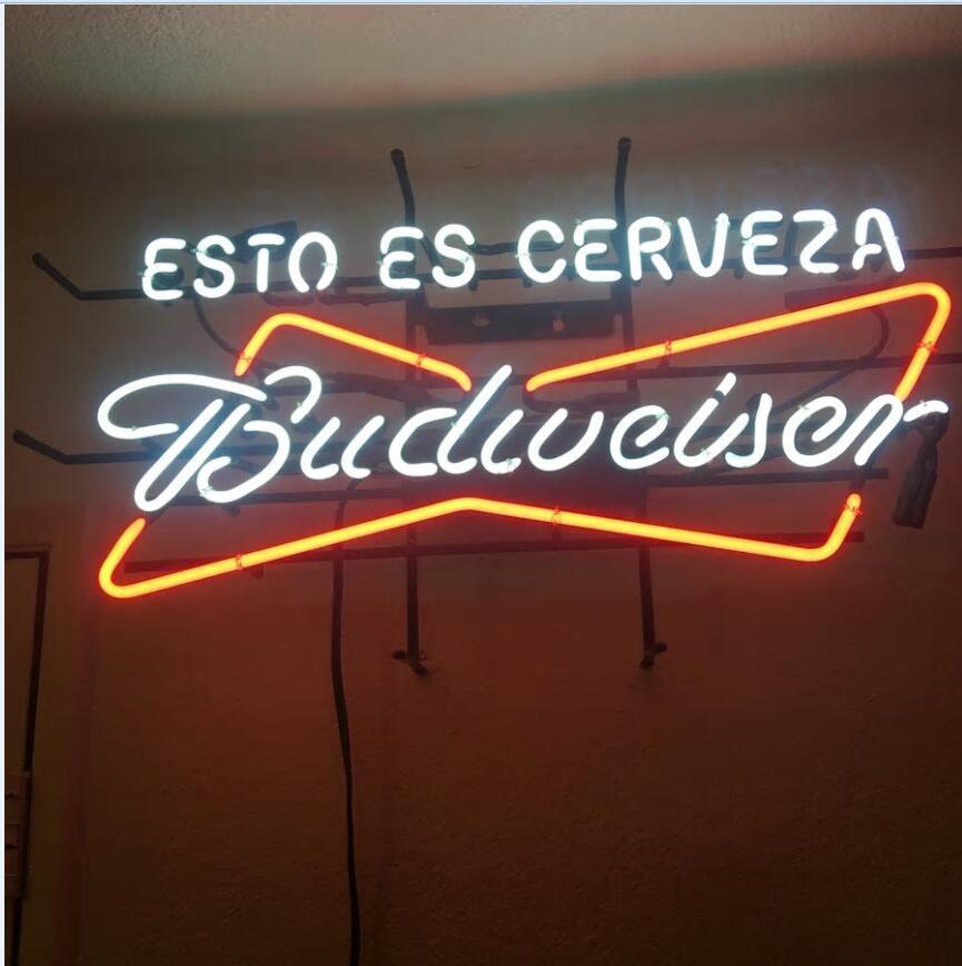 Custom Esto Es Cerveza Budweiser Neon Sign Real Neon Light Z1259