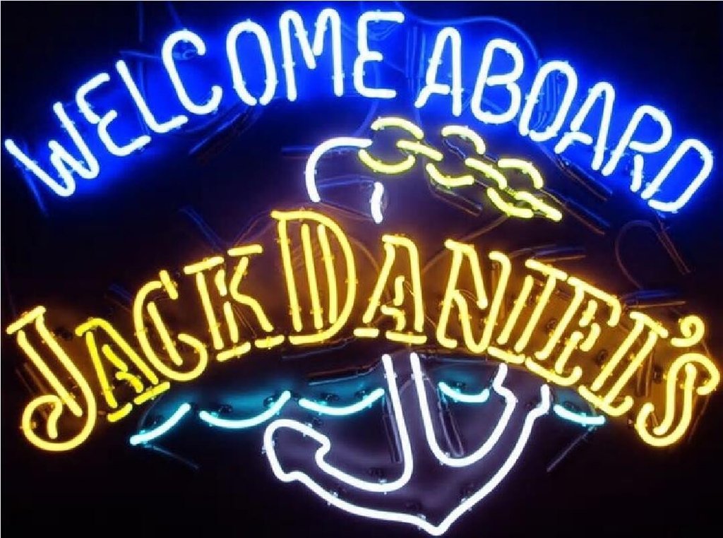 Custom Welcome Aboarod Jack Daniel'S Neon Sign Real Neon Light Z1370
