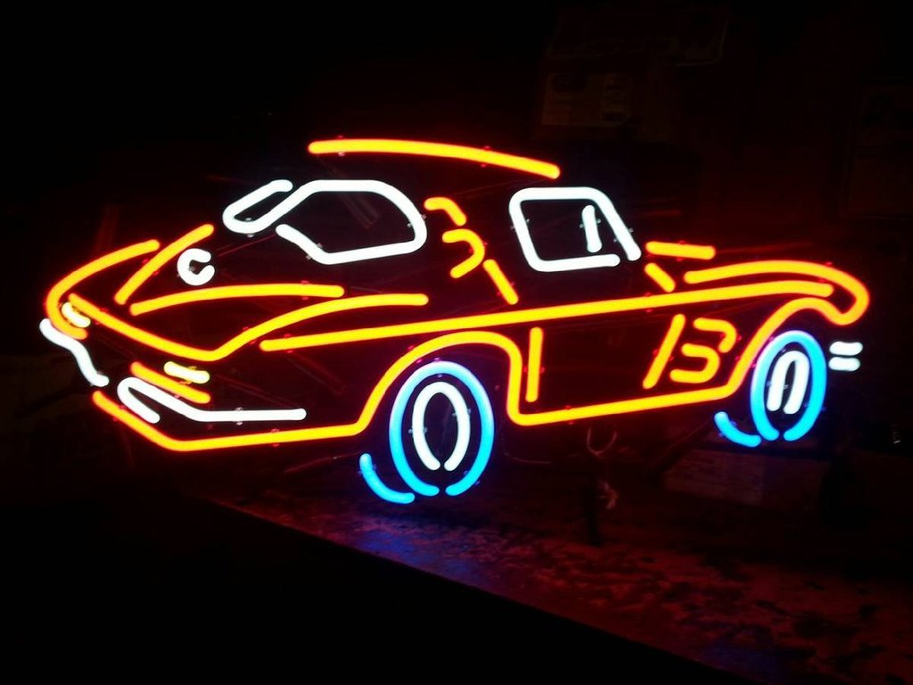 Custom 1963 Corvette Neon Sign Tube Neon Light