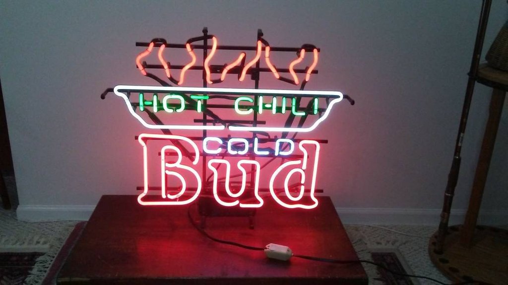 Custom Budweiser Hot Chili Cool Neon Sign Tube Neon Light