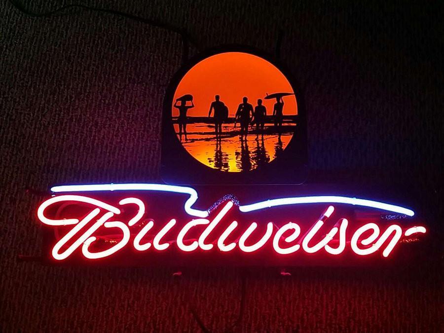 Custom Budweiser Beach Sunset Neon Sign Tube Neon Light