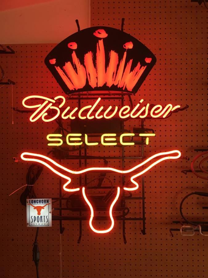 Custom Budweiser Texas Longhorns Select Neon Sign Tube Neon Light