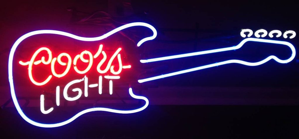 Custom Coors Light Guitar Neon Sign Tube Neon Light