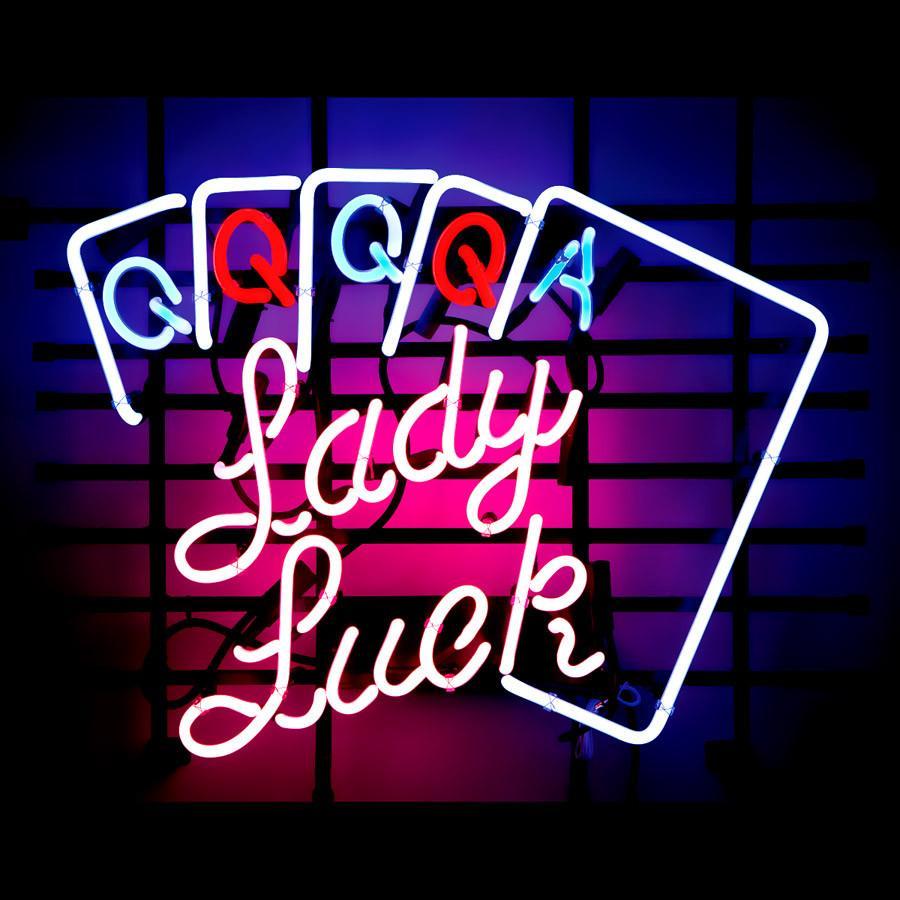 Custom Lady Luck Poker Neon Sign