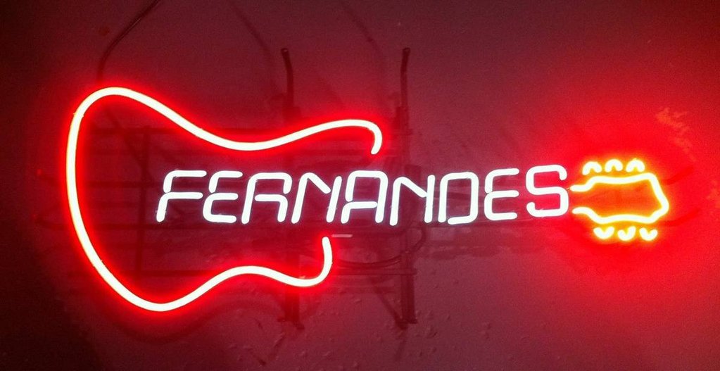 Custom Guitar Fernandes  Neon Sign Tube Neon Light