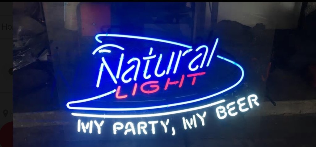 Custom Natural Light My Party My Beer Neon Sign Tube Neon Light