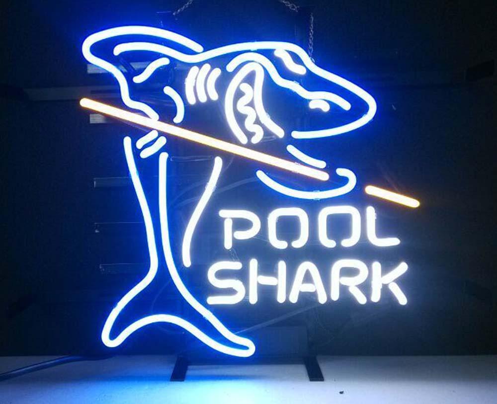 Custom Pool Shark Billiards Neon Sign