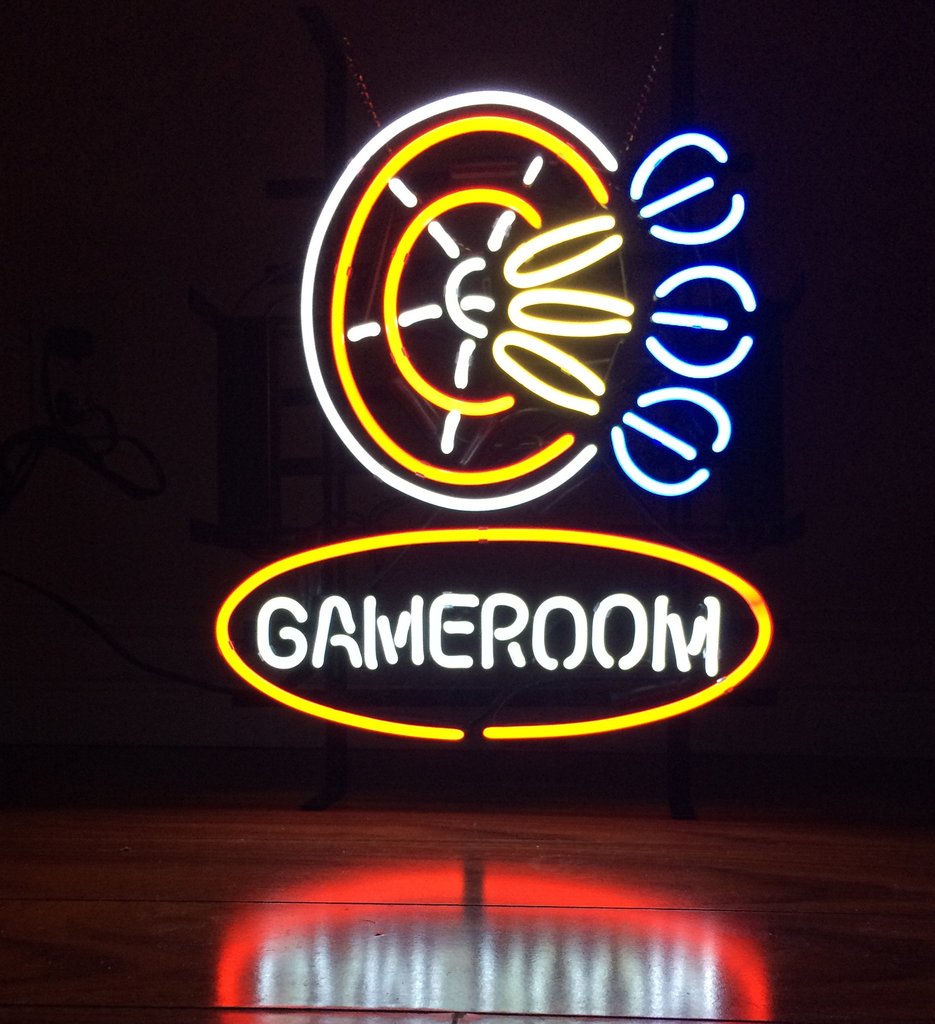 Custom Game Room Dart Neon Sign