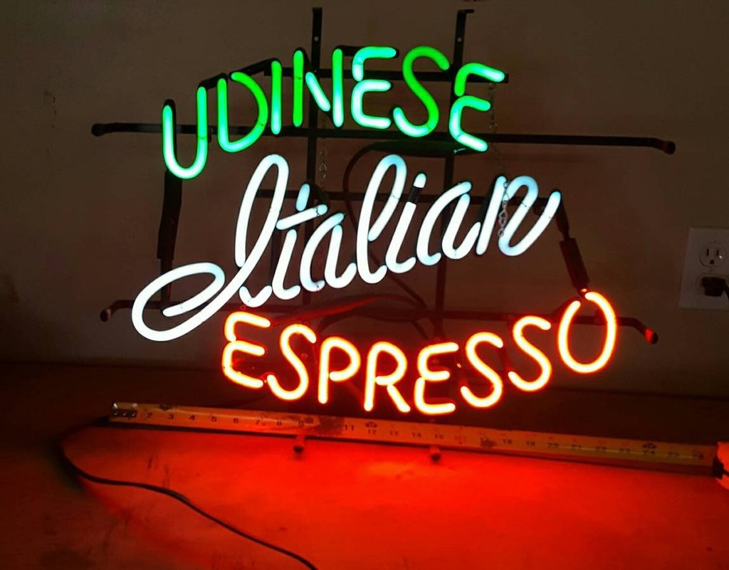 Custom Udinese Italian Espresso Neon Sign Tube Neon Light