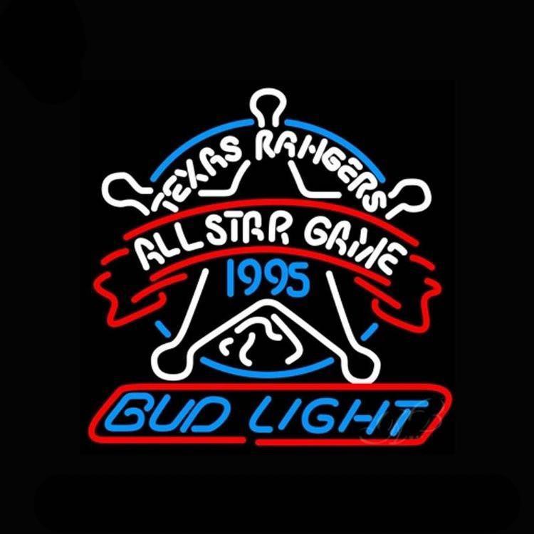 Custom Bud Light All Star Game Texas Rangers Neon Sign  MLB Teams Neon Light Real Neon Light