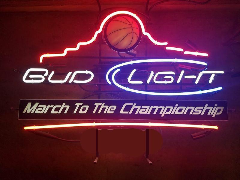Custom Bud Light Basketball Neon Sign NBA Teams Neon Light Real Neon Light