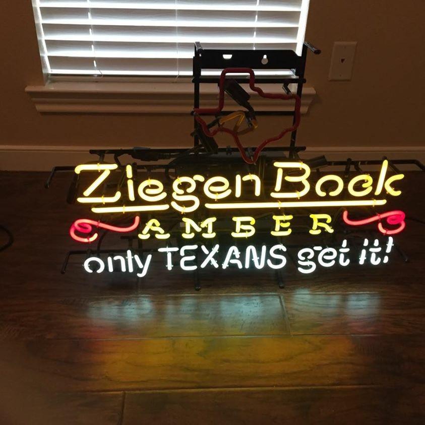 Custom ZiegenBock Amber Anheuser Busch Neon Sign Real Neon Light