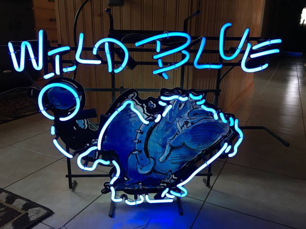 Custom Wild Blue Craft Beer Neon Sign Real Neon Light