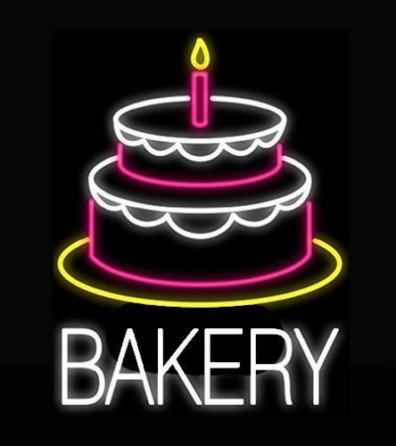 Custom Bakery Cake Neon Sign Real Neon Light