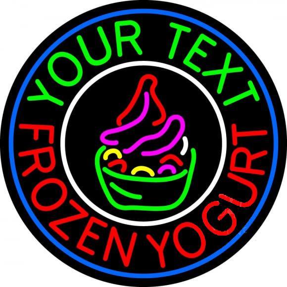 Custom Frozen Yogurt Neon Sign Real Neon Light