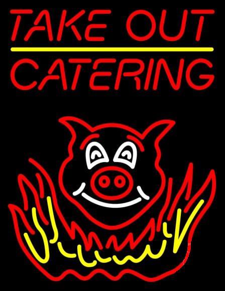 Custom Take Out Catering Neon Sign Real Neon Light
