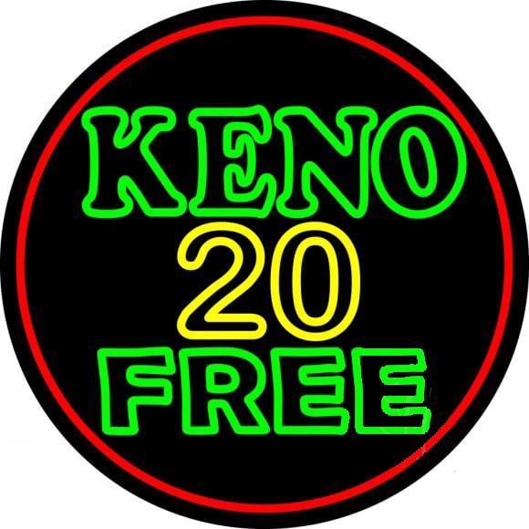 Custom Keno 20 Free Neon Sign Real Neon Light