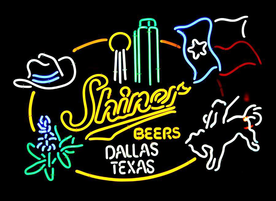 Custom Shiner Beers Dallas Texas Neon Sign Real Neon Light