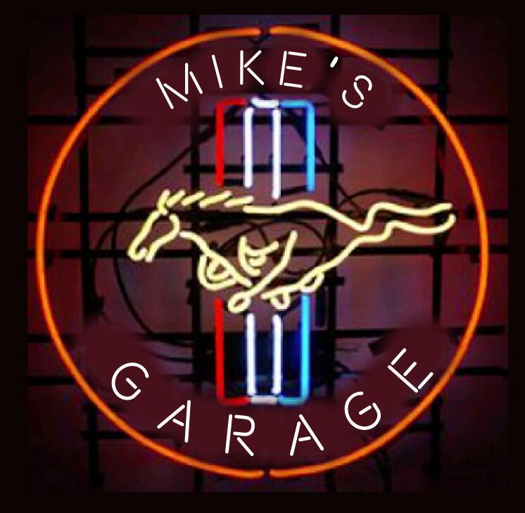 Custom Name Garage Ford Mustang Neon Sign